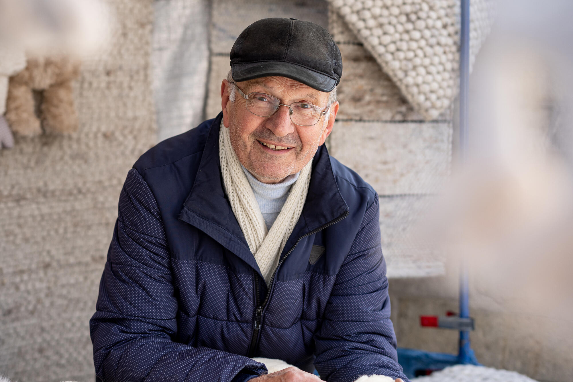 Horst Pietsch an seinem Marktstand