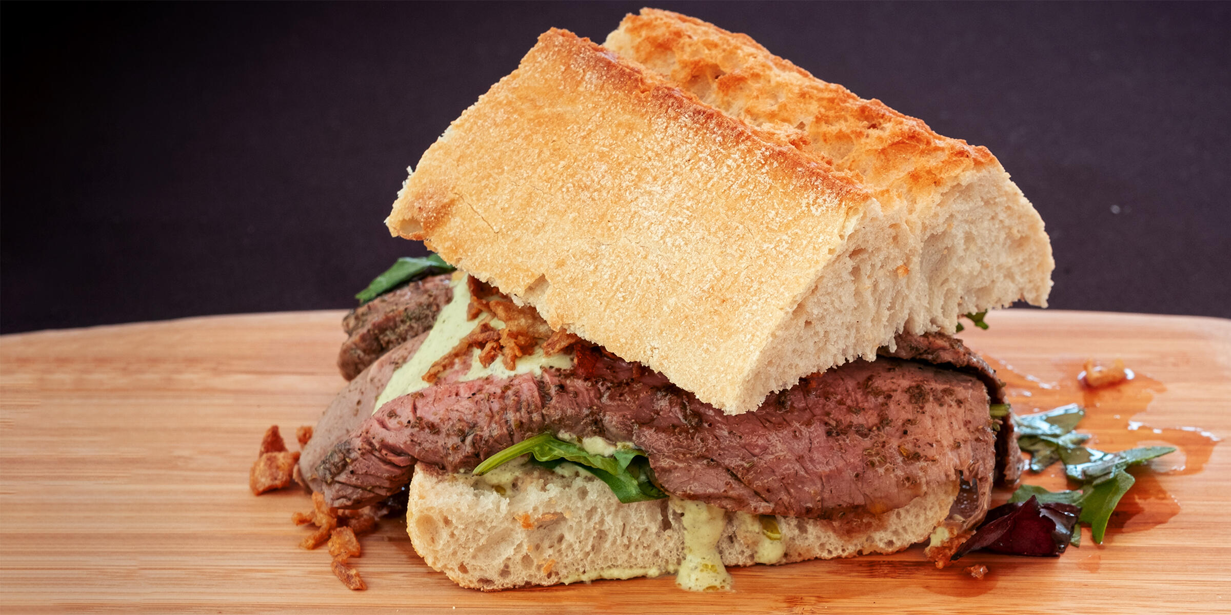 Gourmet-Sandwich mit Roastbeef von Feinkost Woltering
