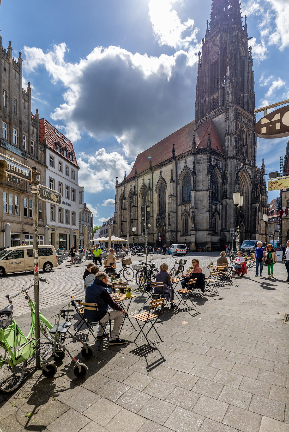 Blick vom Drubbel auf die Lambertikirche Münster