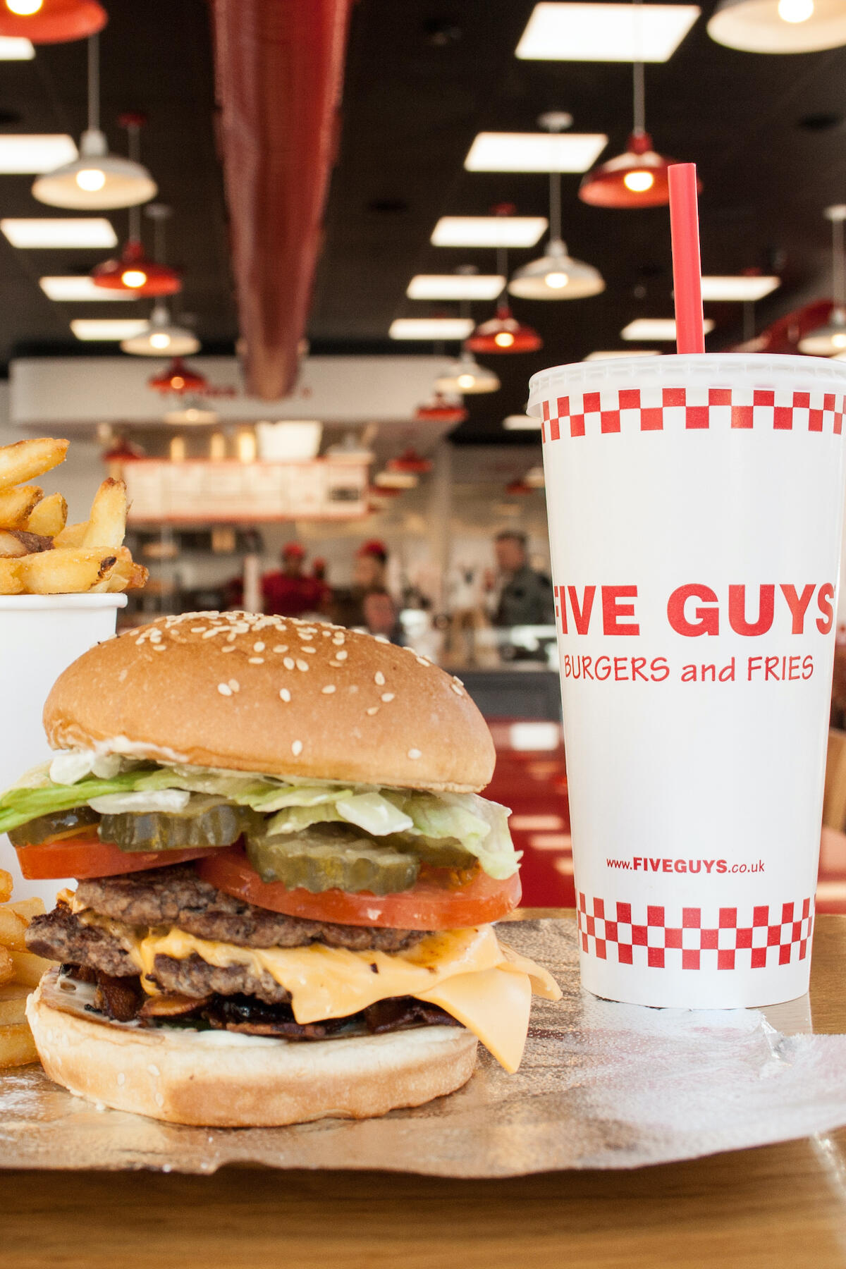 Menü bei Five Guys