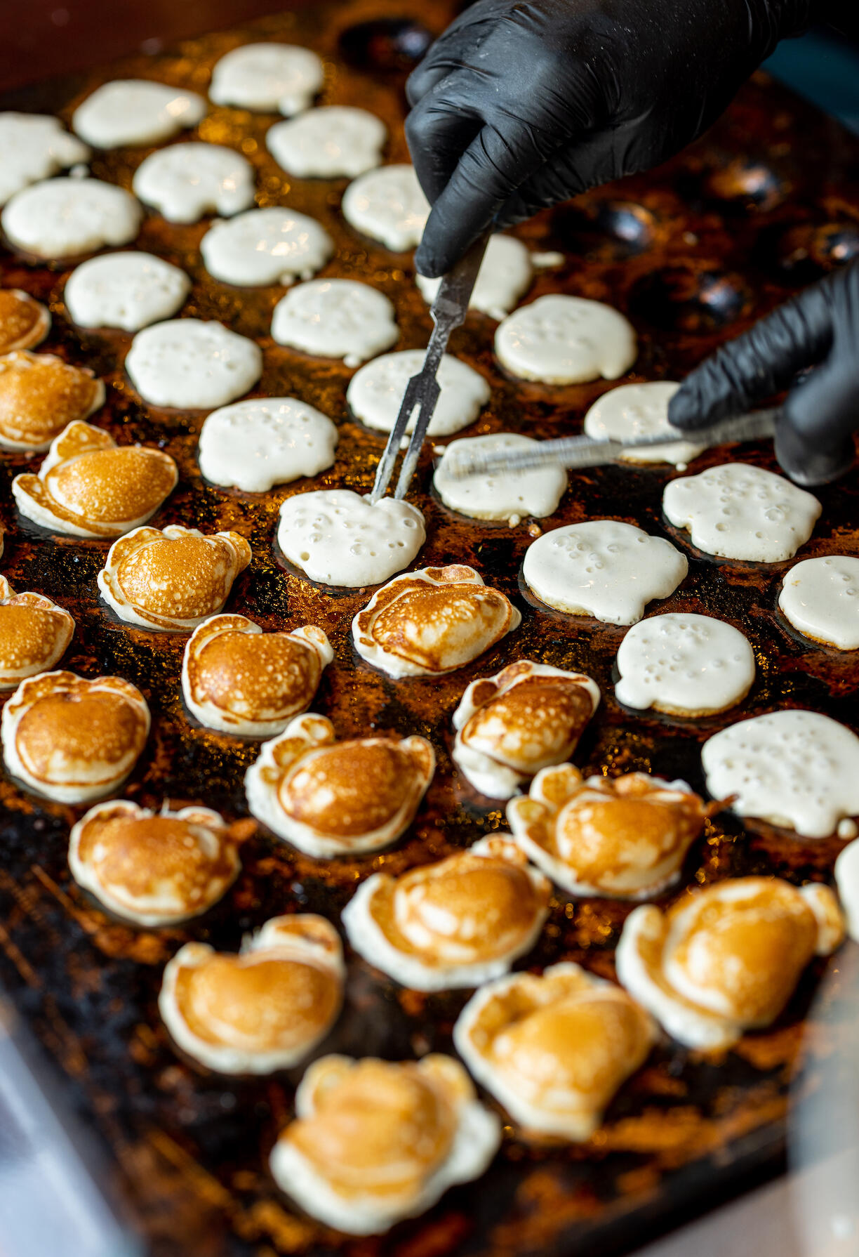 Poffertjes auf dem Wochenmarkt Münster