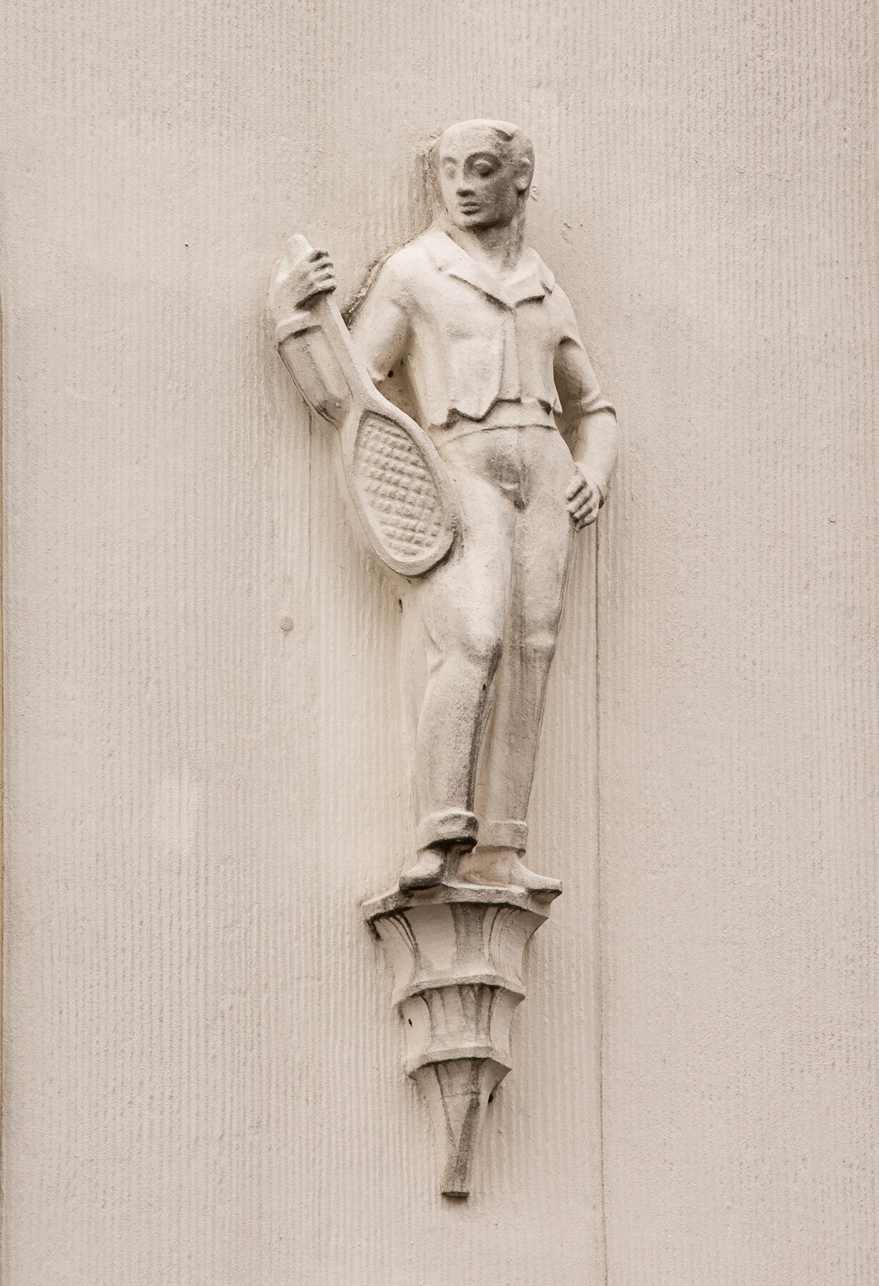 Skulptur mit Speckbrettspieler in Münster