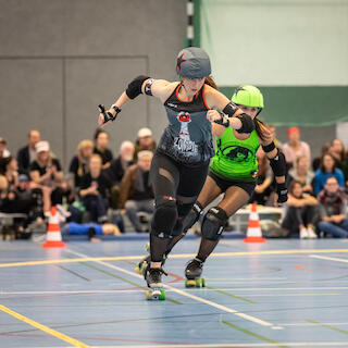 Spielerin beim Roller Derby