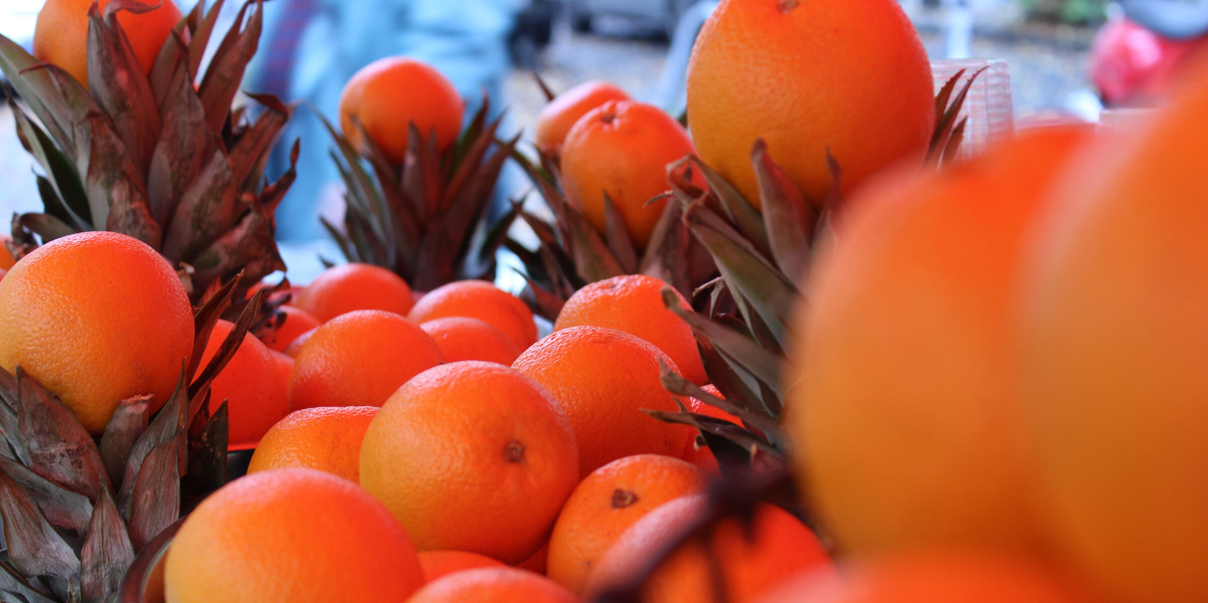 Frisches Obst am Saftladen