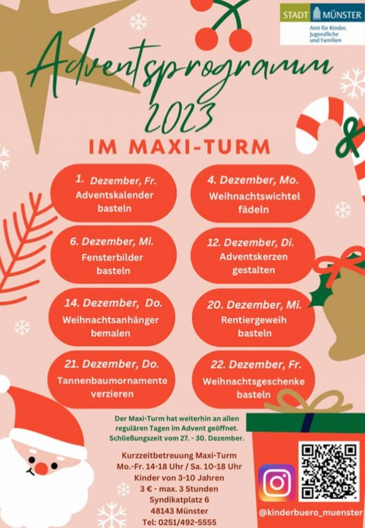 Maxi-Turm Kinderbetreuung Advent Münster