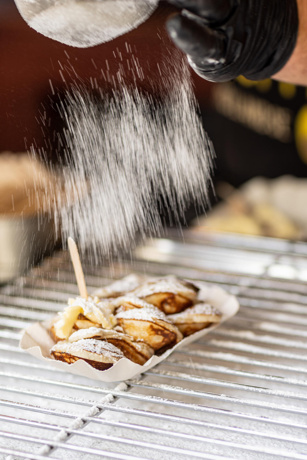 Poffertjes auf dem Wochenmarkt Münster